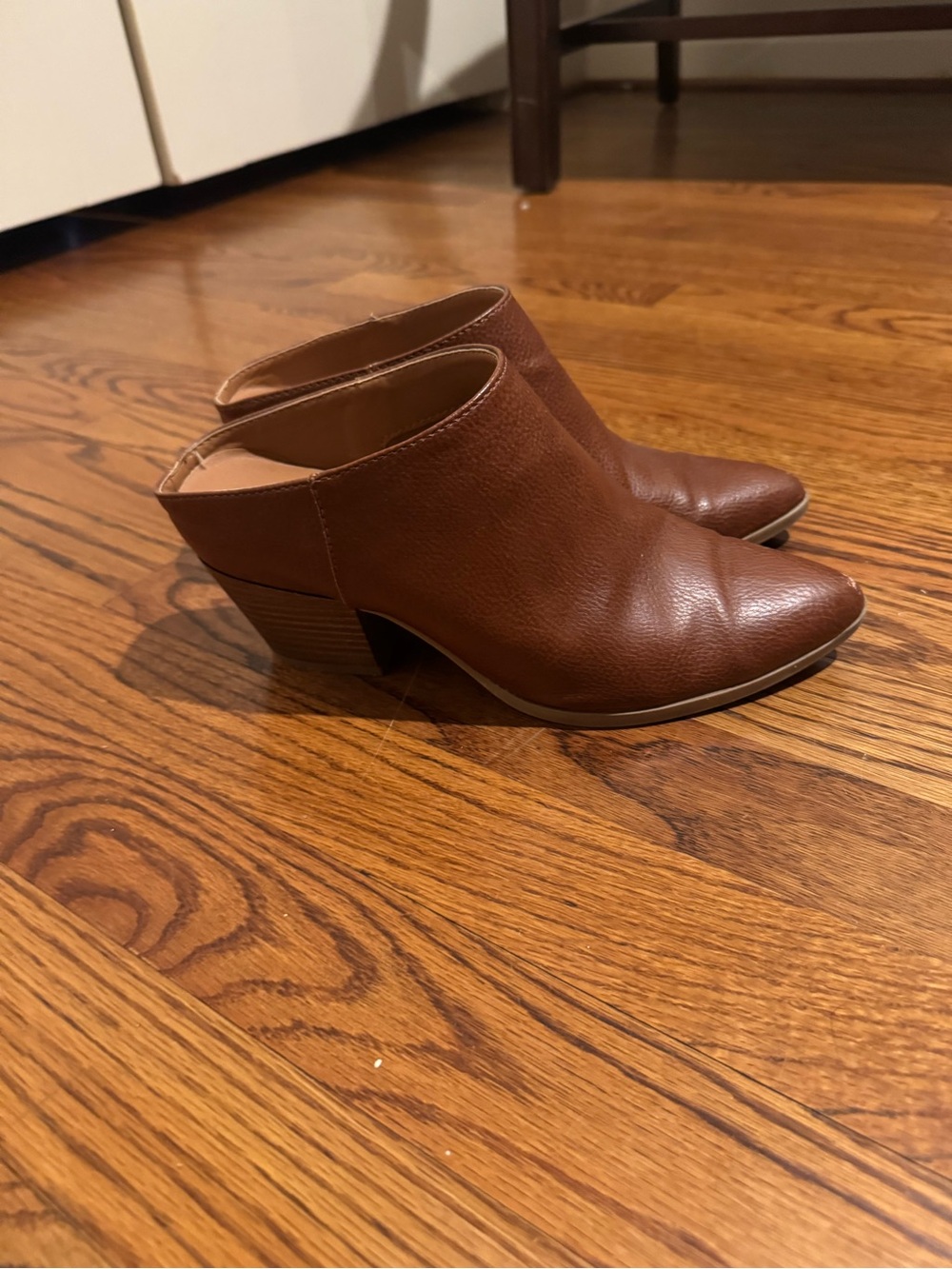 Universal Thread Brown Leather Mule Heels